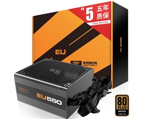 愛(ài)國(guó)者（aigo）額定550W 電競(jìng)EU550電腦電源(80Plus銅牌認(rèn)證/五年質(zhì)保/靜音穩(wěn)定/主動(dòng)式PFC）