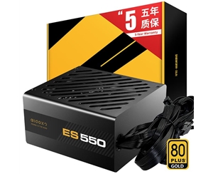 愛(ài)國(guó)者（aigo）額定550W 電競(jìng)ES550電腦電源(七年質(zhì)保/80Plus金牌認(rèn)證/日系主電容/LLC諧振）