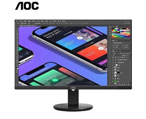 AOC U2790VQ 27英寸4K高清IPS屏10.7億色設(shè)計制圖視屏剪輯窄邊框可壁掛電腦顯示器